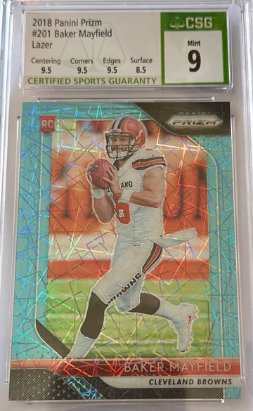 2018 Prizm Baker Mayfield Lazer #201 CSG 9