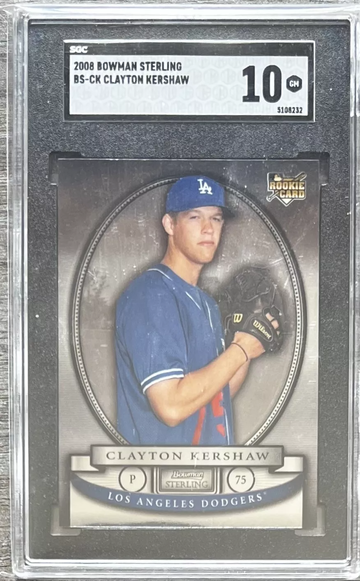 2008 Bowman Sterling BS-CK Clayton Kershaw RC Rookie SGC Slab 10 GEM-MINT POP 1