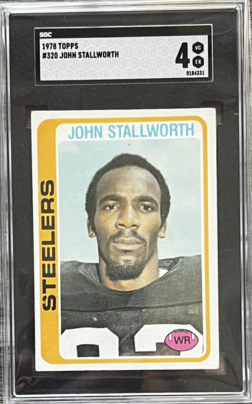 1978 Topps #320 Pittsburgh Steelers JOHN STALLWORTH Rookie RC - SGC Slab NFL HOF