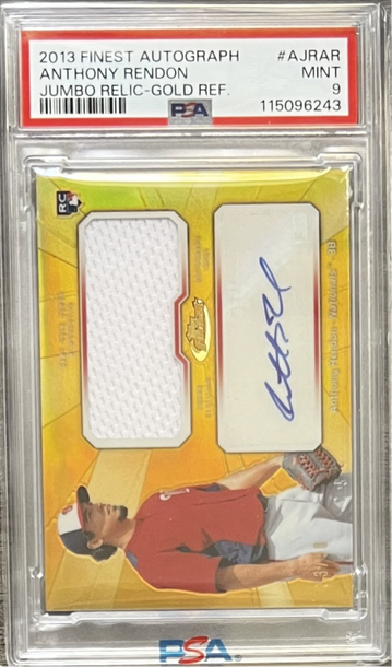 /50 Anthony Rendon 2013 Topps Finest RC Auto Relic Gold Refractor PSA Slab MINT