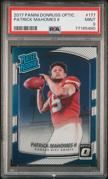 2017 Panini Donruss Optic Patrick Mahomes Rookie PSA 9