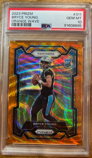 2023 Bryce Young Prizm 311 Orange Wave #/60 PSA 10