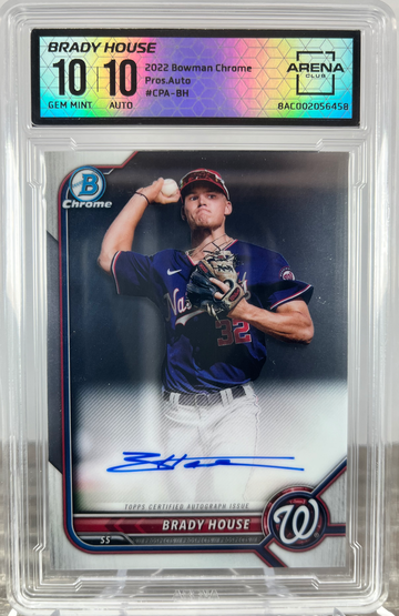 2022 Bowman Chrome Brady House #CPABH Prospect Auto Rookie RC Arena Club 10 MINT