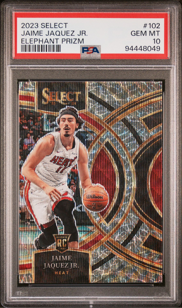 2023-24 Panini Select Jaime Jaquez Jr #102 Elephant Prizm Rookie RC PSA 10