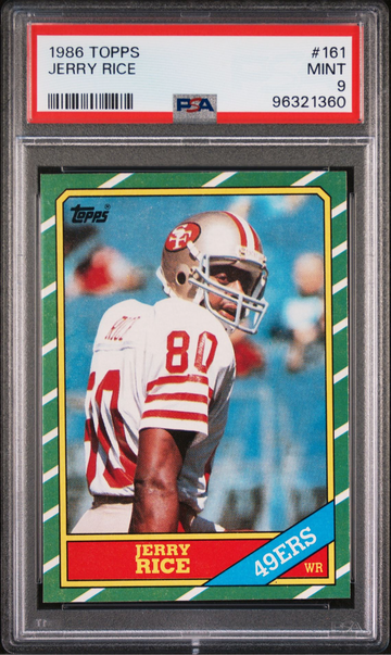 1986 Topps Jerry Rice #161 Rookie RC PSA 9