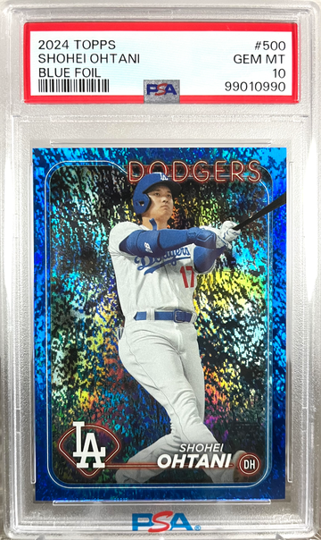 2024 Topps Shohei Ohtani #500 Blue Foil /999 PSA 10 | Los Angeles Dodgers