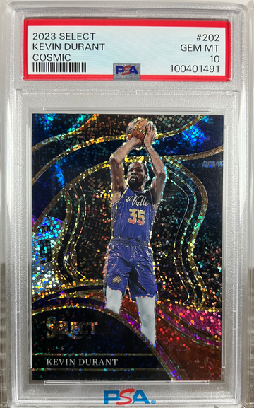2023-24 Panini Select Kevin Durant #202 Courtside Cosmic Prizm PSA 10 | Suns
