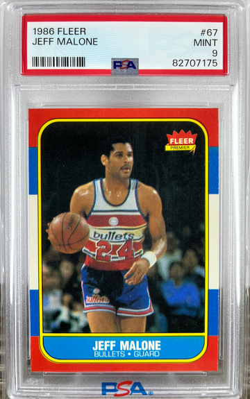 1986 Fleer Jeff Malone #67 Rookie RC PSA 9