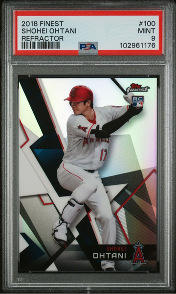 2018 Topps Finest Shohei Ohtani #100 Refractor Rookie RC PSA 9