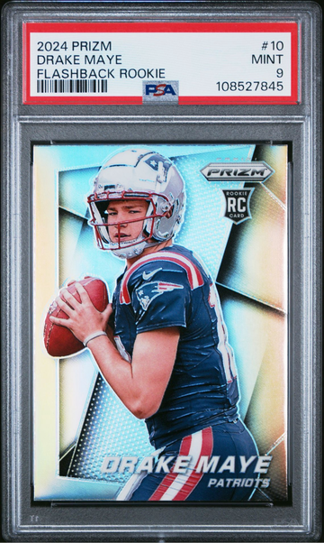 2024 Panini Prizm Drake Maye #10 Flashback Rookie RC PSA 9