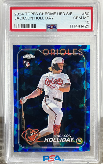 2024 Topps Chrome Update Jackson Holliday #50 Sapphire Rookie RC PSA 10