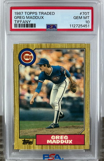 1987 Topps Traded Tiffany Greg Maddux #70T Rookie RC PSA 10