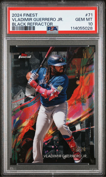 2024 Topps Finest Vladimir Guerrero Jr #71 Black Refractor /20 PSA 10