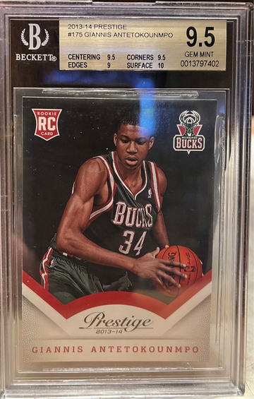 2013-14 Panini Prestige Giannis Antetokounmpo #175 Rookie RC BGS 9.5