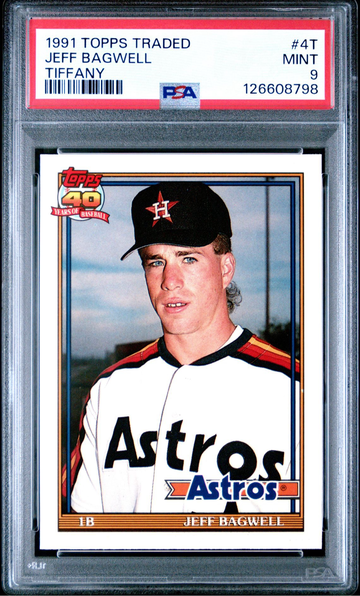1991 Topps Traded Jeff Bagwell #4T Tiffany Rookie RC PSA 9