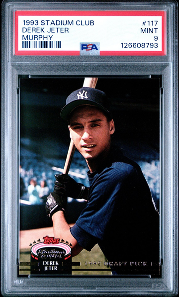 1993 Stadium Club Derek Jeter #117 Murphy Rookie RC PSA 9