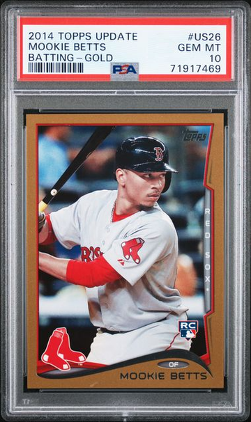 2014 Topps Update GOLD #US26 Mookie Betts Rookie Card RC PSA 10 Gem Mint