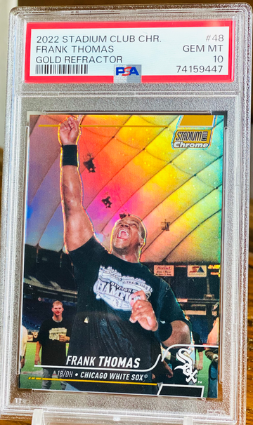 Frank Thomas Gold Refractor /50 PSA 10 POP 1 Stadium Club Chrome 2022