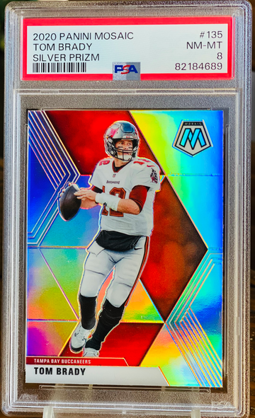 2020 Tom Brady Silver Prizm PSA 8 Panini Mosaic 