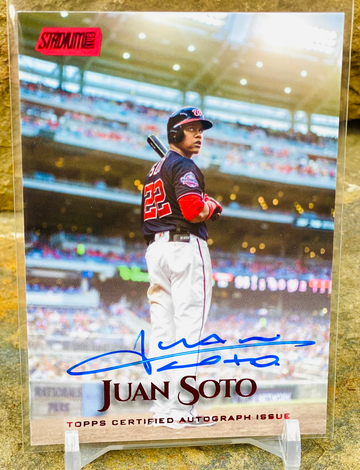 2019 Juan Soto Stadium Club Auto Red /50 