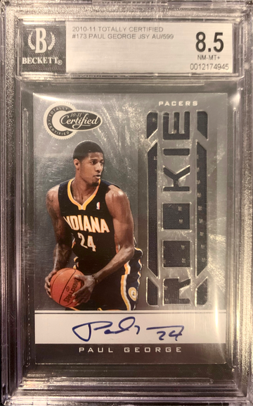 2010 Totally Certified Paul George Rookie Patch Auto /599 BGS 8.5