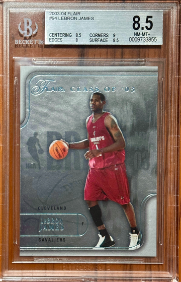 2003 Flair LeBron James #94 RC Rookie Card BGS 8.5 #/500