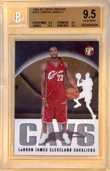 2003-04 Topps Pristine #101 Lebron James Rookie BGS 9.5 GEM MINT with all 9.5’s