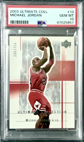 2003 Ultimate Collection #10 Michael Jordan 200/750 Low Pop PSA 10