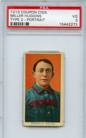 T213 Coupon Miller Huggins Type 2 Portrait PSA 3