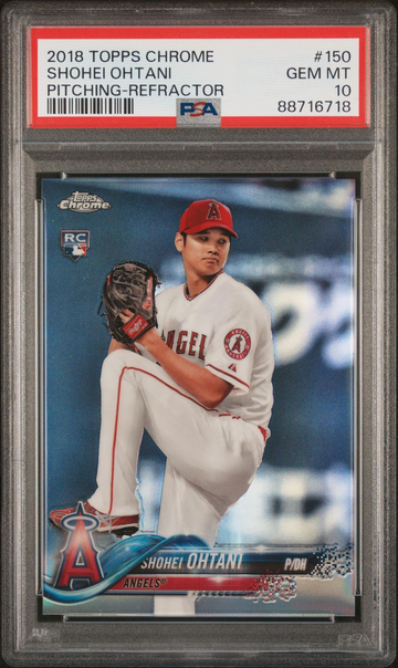 2018 Topps Chrome Shohei Ohtani Pitching Refractor PSA 10 #150 Rookie RC