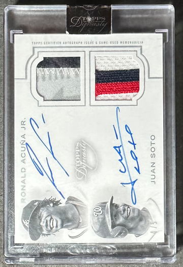 2020 Topps Dynasty Ronald Acuna Juan Soto Dual Patch Auto #/5