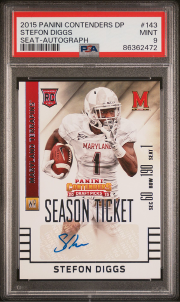 STEFON DIGGS 2015 Panini Contenders Draft Picks Season Ticket Auto RC