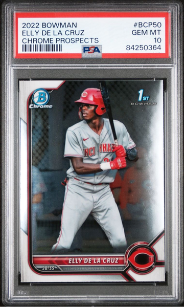 Elly de la Cruz 2022 1st Bowman Chrome BCP-50 PSA 10