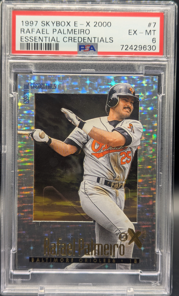 Rafael Palmeiro, 1997 Skybox EX2000 Essential Credentials #/99 PSA 6