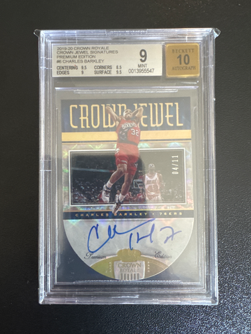 2019-20 Crown Royale Crown Jewel Signatures Premium Edition Charles Barkley Auto #6