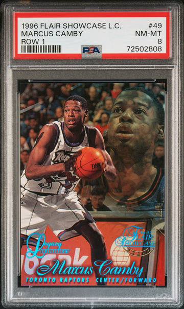 1996-97 Marcus Camby RC Flair Showcase Legacy Collection Row 1 /150 PSA 8