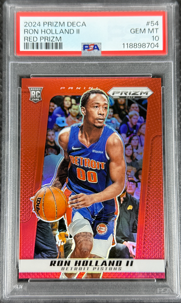 2024 Panini Prizm Deca Ron Holland II Red Prizm /199 PSA 10 