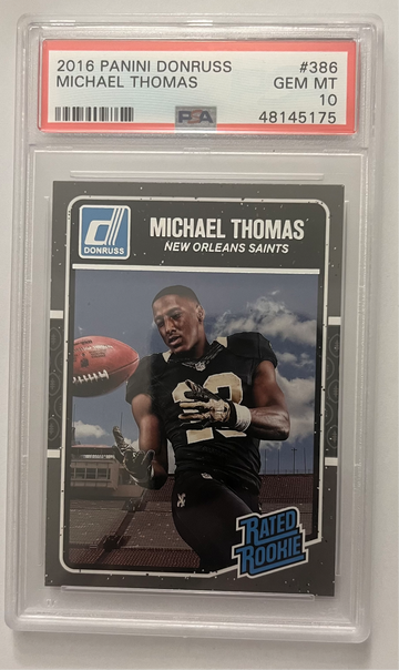 2016 Panini Donruss Michael Thomas Rated Rookie RC #386 PSA 10