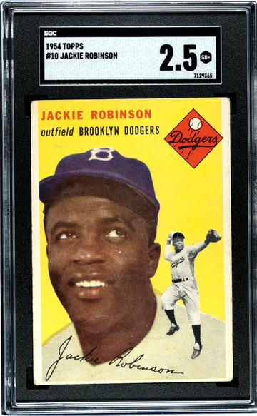 1954 TOPPS JACKIE ROBINSON #10 SGC 2.5
