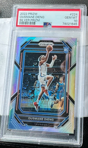 2022 panini prizm ousmane dieng silver RC PSA 10