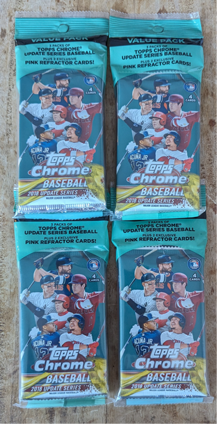 2018 Topps Chrome Update Value Packs (Lot of 4)