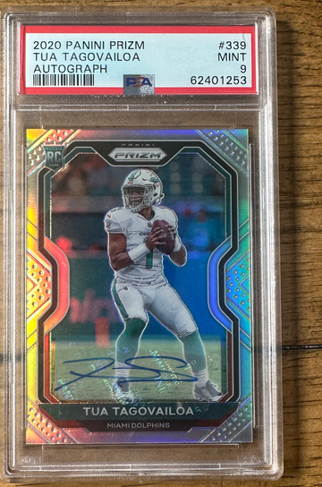 2020 Panini Prizm Tua Tagovailoa Rookie Rc auto PSA 9