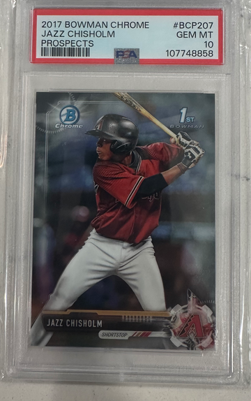  2017 BOWMAN CHROME JAZZ CHISHOLM PSA 10
