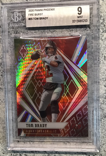2020 Panini Phoenix Fire Burst #35 Tom Brady BGS 9 MINT