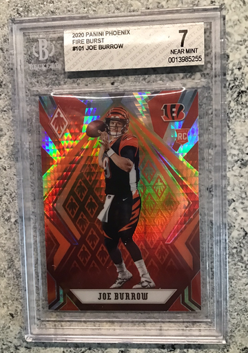 2020 Panini Phoenix Fire Burst #101 Joe Burrow BGS 9 Near Mint