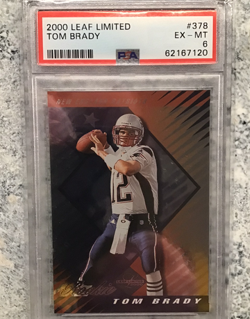 2000 Leaf Limited #378 Tom Brady RC Rookie PSA 6 EX-MT