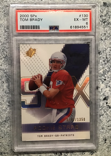 2000 SPx #130 Tom Brady RC Rookie PSA 6 EX-MT