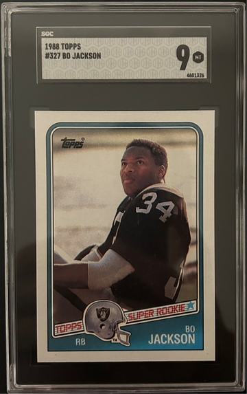1988 Topps Bo Jackson Rookie Card No. 327 SGC 9