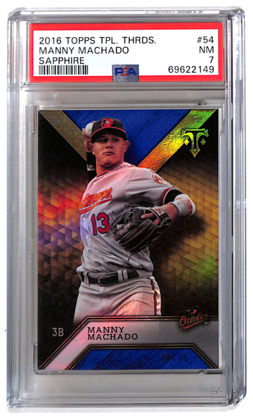 2016 Topps Triple Threads Manny Machado Sapphire PSA 7 Baltimore Orioles