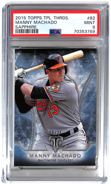 2015 Topps Triple Threads Manny Machado Sapphire PSA 9 POP 1 MLB Orioles